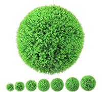 Bolas de topiario artificiales, bolas decorativas de boj sintético para jardín al aire libre y patio, ideal para decoración de vacaciones, 30 cm de diámetro, juego de 2