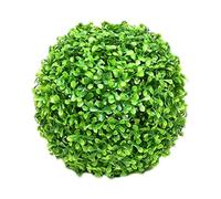 Bolas de topiario artificiales, resistentes a los rayos UV, no se decoloran, bolas de boj sintéticas, plantas redondas de hojas de boj falsas, bola topiaria de boj verde, bolas decorativas para colgar