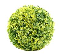 Bolas de Topiario de Plantas Artificiales, Bolas Redondas Verdes de Boj Sintético de 13 cm, Decoración de Jardín Bola de Césped Artificial, Decoración Patio Trasero Porche Bola Topiario Hojas Falsas