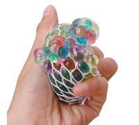 Bolas de uva de malla, coloridas bolas de estrés de malla, juguetes sensoriales, bolas de estrés suaves y elásticas para deportes de mano, juguetes elásticos para niños y adultos