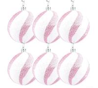 Bolas decorativas de lentejuelas rosas de los 8CM para la decoración del árbol de Navidad y del acontecimiento