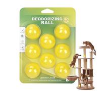 Bolas desodorizantes para mascotas, 1.42 x 1.14 pulgadas, ambientador perfumado natural para perros, larga duración, control de olores de 8 piezas para nido, alfombrilla, jaula, de, zapatos