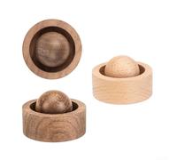 Bolas difusoras de aroma de madera, paquete de 2 difusores de aceite esencial de madera natural con diseño compacto de 3 cm de diámetro para una liberación continua de fragancia en casa y oficina