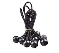 Bolas elásticas, cuerdas elásticas, correas elásticas para camping, tensor de lona negra, accesorios de camping, bandas elásticas, bolas elásticas