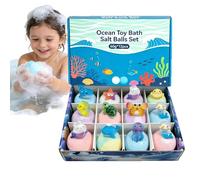 Bolas Espumosas para Baño - 12 Unidades Coloridas Espumantes y de Bolas de Baño | Relleno Para Cestas Con De Y Juguetes,Para Familia Amigos Niños Y Niñas Hijos E Hijas