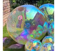 Bolas inflables de espejo de discoteca para exteriores, interiores, escenarios, bares, decoración colgante, espejo, bola hueca, tamaño grande (plateado) (2,5 m, colgante)