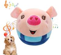 Bolas interactivas de juguetes para perros, lindas bolas de perro interactivas en forma de animal que pueden saltar, cantar y hablar USB recargable con cremallera con cremallera interactiva para