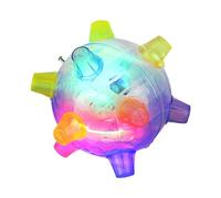 Bolas interactivas para perro saltador, bola rebotante para perro, juguete de bola de salto automático alimentado por batería, juguete de bola de salto automático con luz y música, para jou