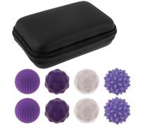 Bolas magnéticas, 8 unidades de juguetes fieles de silicona con texturas y caja de almacenamiento, bolas de longitud de 3 cm, bola magnética, juguete sensorial para adultos, adolescentes (morado)