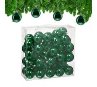 Relaxdays Bolas árbol Navidad set 50 piezas verde oscuro,plata