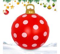 Bolas Navideñas Decoraciones Y Accesorios Rojos Y Blancos Tamaño 61 Cm | Adornos Inflables Gigantescos Navideños para jardín porche patio interior hogar invierno fiesta festival decoración accesor