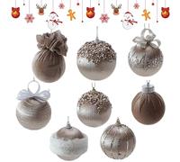 Bolas Navideñas Decorativas | Decoración Navideña Reutilizable para el Hogar | Decoraciones Navideñas Rosa Dorado,para Interiores Exterior Muro Puerta Porche Patio Jardín Oficina Granja Tienda