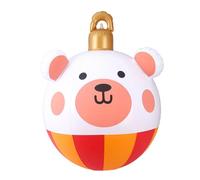 Bolas navideñas inflables: decoraciones navideñas inflables, decoración para fiestas al aire libre | Fácil instalación, PVC resistente a la intemperie, reutilizable, exhibición de puerta delantera par