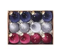 Bolas Navideñas | Juego de 12 Adornos para Árbol de Navidad,Decoración Festiva de Terciopelo Irrompible para Exterior e Interior