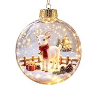 Bolas Navideñas para Árbol de Navidad Bolas Decorativas Festivas Luminosas | Esferas Resplandecientes Navideñas Para Piso Casa Rural Oficina Escuela Porche Oveja