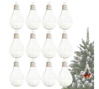 Bolas navideñas transparentes para manualidades creativas - Decoraciones con gran apertura - Tarros navideños decorativos para árboles, guirnaldas, pasillos, dormitorios de cocina