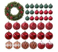 Bolas para árbol de Navidad - 36 piezas de Navidad para colgar, decoración para árbol de Navidad | para uso exterior, alféizares de ventanas, patios, jardines, , patios, porches, bodas