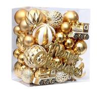 Bolas para árbol de Navidad de 64 Unidades, irrompibles, decoración de Vacaciones, Bodas y Navidad