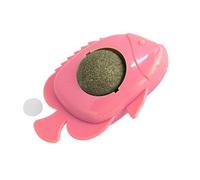 Bolas para gatos, bolas de gato que se pegan a la pared | Bola de pared con gato giratorio para la limpieza de los dientes a 360°, dulces de pared para gatos naturales sanos y con forma de pe