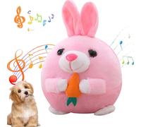 Bolas para Perros Juguetes para Perros para aburrimiento, Lindos Juguetes para Perros interactivos en Forma de Animal, Que Pueden Saltar, Cantar y Hablar USB Recargable con Crush Lavable con cre