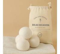 Bolas para Secadora de Ropa, 6 Bolas De Secado. Lana 100% de oveja, reducen el tiempo de secado, són reutilizables y sirven como suavizante natural, libres de químicos + aceite esencial de Lavanda