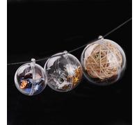 Bolas planas transparentes como adornos de exhibición de fotos elevan la estética de tu árbol de Navidad (16 cm)