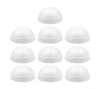 Bolas redondas de espuma de poliestireno, paquete de 10 hemisferios en blanco para manualidades, decoración y uso educativo (4 cm)