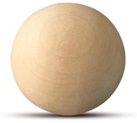 Bolas redondas de madera maciza, esferas decorativas sin terminar, varios tamaños (5 cm)