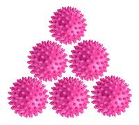 Bolas reutilizables para secadora, bolas antiestáticas, suavizante de tela, bola de lavado de ropa, 6 unidades (rojo rosa)