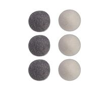 Bolas secadoras de lana orgánica, suavizante de tela natural oscuro, 6 unidades, 7 cm