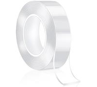 Bolatus 3 Metros Cinta Adhesiva Doble Cara Extrafuerte, Transparente, Cinta Removible y Reutilizable, Nano Tape de Montaje para pared, cocina, hogar, coche o exterior