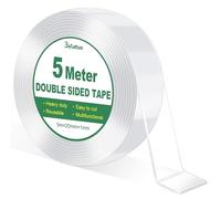 Bolatus 5M Cinta Adhesiva Doble Cara Extrafuerte, Transparente, Cinta Removible y Reutilizable, Nano Tape de Montaje para pared, cocina, hogar, coche o exterior