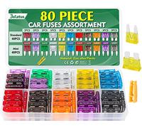 Bolatus 80Pcs Fusibles Coche Kit, Mediano y Mini Pequeños Fusible Coche 2A 3A 5A 7.5A 10A 15A 20A 25A 30A 35A 40A Automóvil Fusible para Coche Moto Caravanas Furgoneta +Fusibles Clip