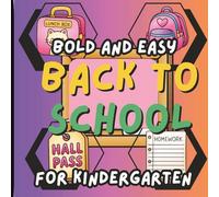Bold and Easy Back To School-Kindergarten: Easy back to school coloring book for kindergarten and preschool ages includes bold hand-drawn ... thick lines for confident coloring. 82 pages