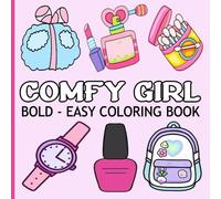 Bold And Easy Coloring Book: Cute Relaxation Comfy girl and Groovy Designs for Women, Relaxing Designs for Stress Relief & Relaxation.