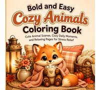 Bold and Easy Cozy Animals Coloring Book: Cute Animal Scenes, Cozy Daily Moments, and Relaxing Pages for Stress Relief (Cozy Line Studio Collection)