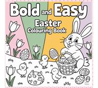 Bold and Easy Easter coloring Books for kids: Happy Easter bunnies eggs chicks