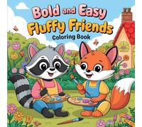 Bold and Easy Fluffy Friends Stress Free One Sided Coloring Pages for Kids, Teens and Adults: Relax and de-stress with 102 pages of cute 51 designs for your inner peace