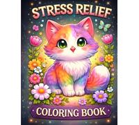 Bold and Easy Stress Relief Coloring Book: Simple and Big Designs for Adults and Seniors featuring Cute Animals, Cozy Spaces, and Nature Patterns for Instant Relaxation | Adults coloring book