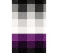Bold Asexual Pride Notebook - Ace Flag Grid Journal with 2026 Calendar | LGBTQ+ Black Grey White Purple Cover