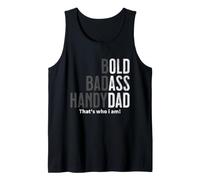 Bold Badass Handy Dad Gag Funny Día del Padre Marido Cumpleaños Camiseta sin Mangas
