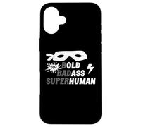 Bold Badass Superhuman Old Ass Human Old Ass Man Funny Dad Carcasa para iPhone 16 Plus