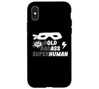 Bold Badass Superhuman Old Ass Human Old Ass Man Funny Dad Carcasa para iPhone X/XS