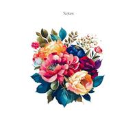 Bold Bloom Notebook - Vibrant and Minimalist Floral College-Ruled Journal for School, Work & Creativity