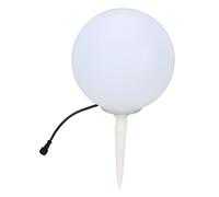 BOLD Bola decorativa LED para sistema de 24 V (2 en 1, incluye estaca y gancho colgante, cable de PVC de 15 cm con conector M12), color blanco