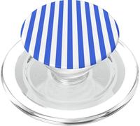Bold Coastal Classic Cabana - Tienda de campaña a Rayas, Color Azul Real y Blanco PopSockets PopGrip para MagSafe