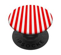 Bold Coastal Classic Cabana - Tienda de campaña a Rayas Rojas y Blancas PopSockets PopGrip Adhesivo