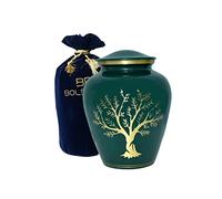Bold & Divine Urna de cremación Impresa del árbol de la Vida | Grande | 200 Pulgadas cúbicas | Urna Conmemorativa de Cenizas humanas para Adultos, urna Conmemorativa para entierro, urna de cremación
