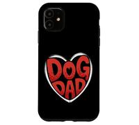 Bold Dog Dad Heart Graphic For Proud Pet Loving Men Carcasa para iPhone 11