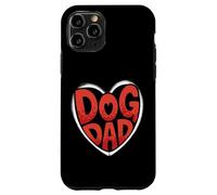 Bold Dog Dad Heart Graphic For Proud Pet Loving Men Carcasa para iPhone 11 Pro